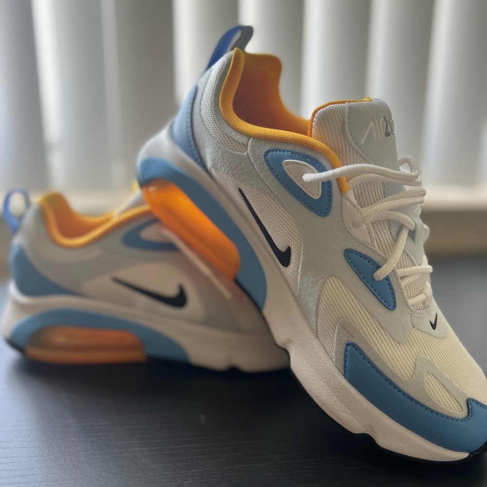 Nike White and Blue Athletic Shoes